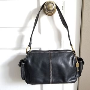 Fossil Black Classic Soft Leather Shoulder Bag